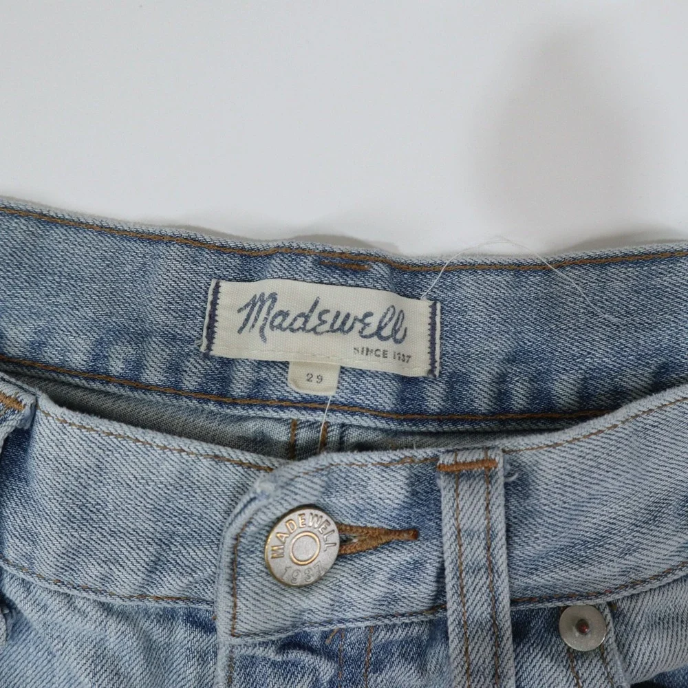 Madewell Denim Shorts 29 Distressed Cutoff Light Wash Y2K Frayed Hem